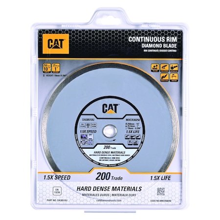 Caterpillar 200 Trade Tile-Hard Dense Materials 10-In Blade 250mm DA30510U